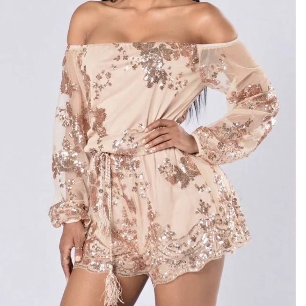 Super Sexy Beaded Short Romper🌟Sash NOT included